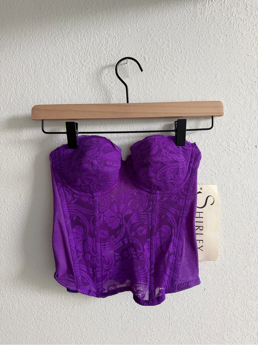 NWT Vintage Y2K Floral Lace Corset Bustier